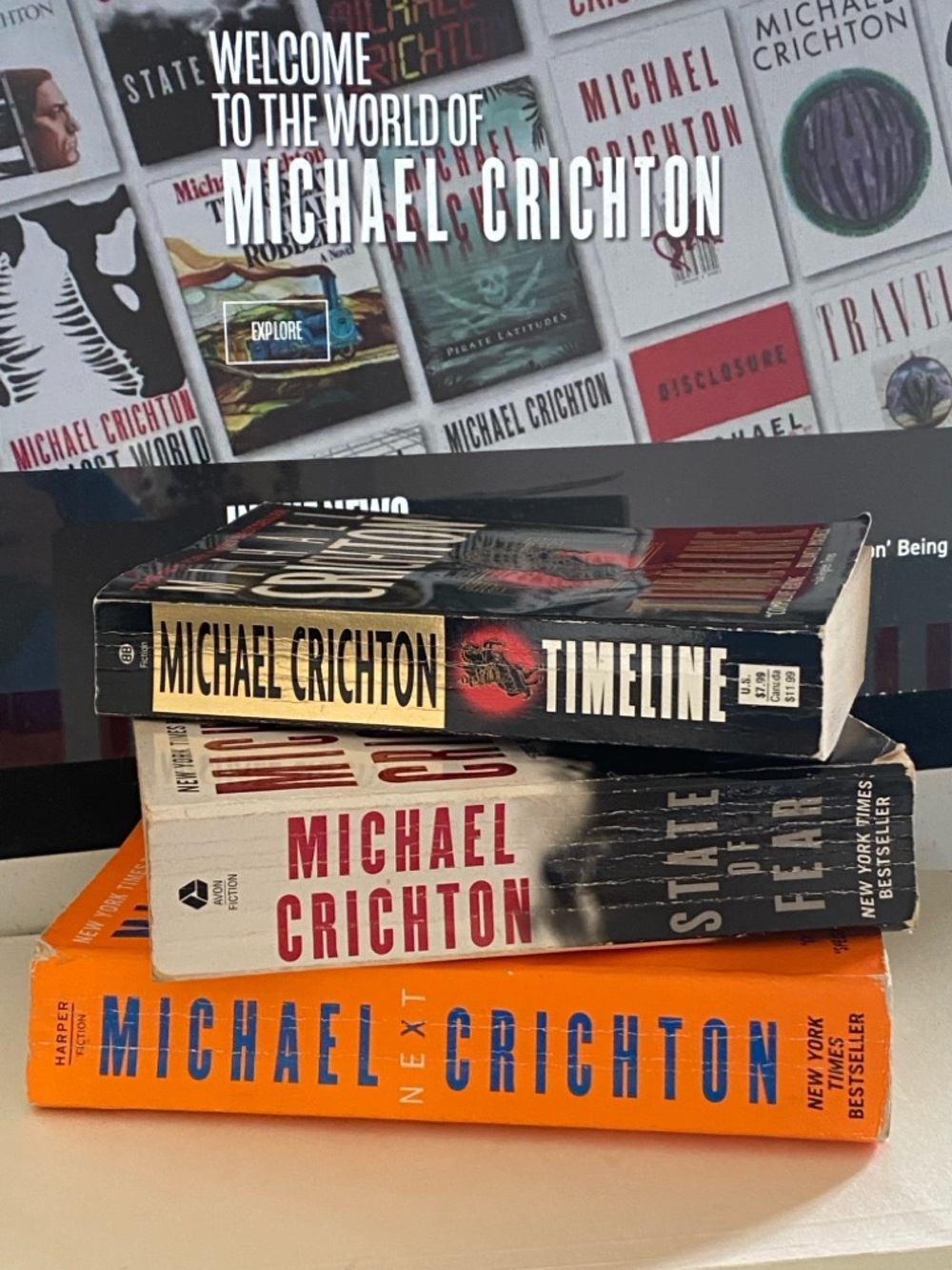 Y2K Lot of 3 Michael Crichton Paperback Books